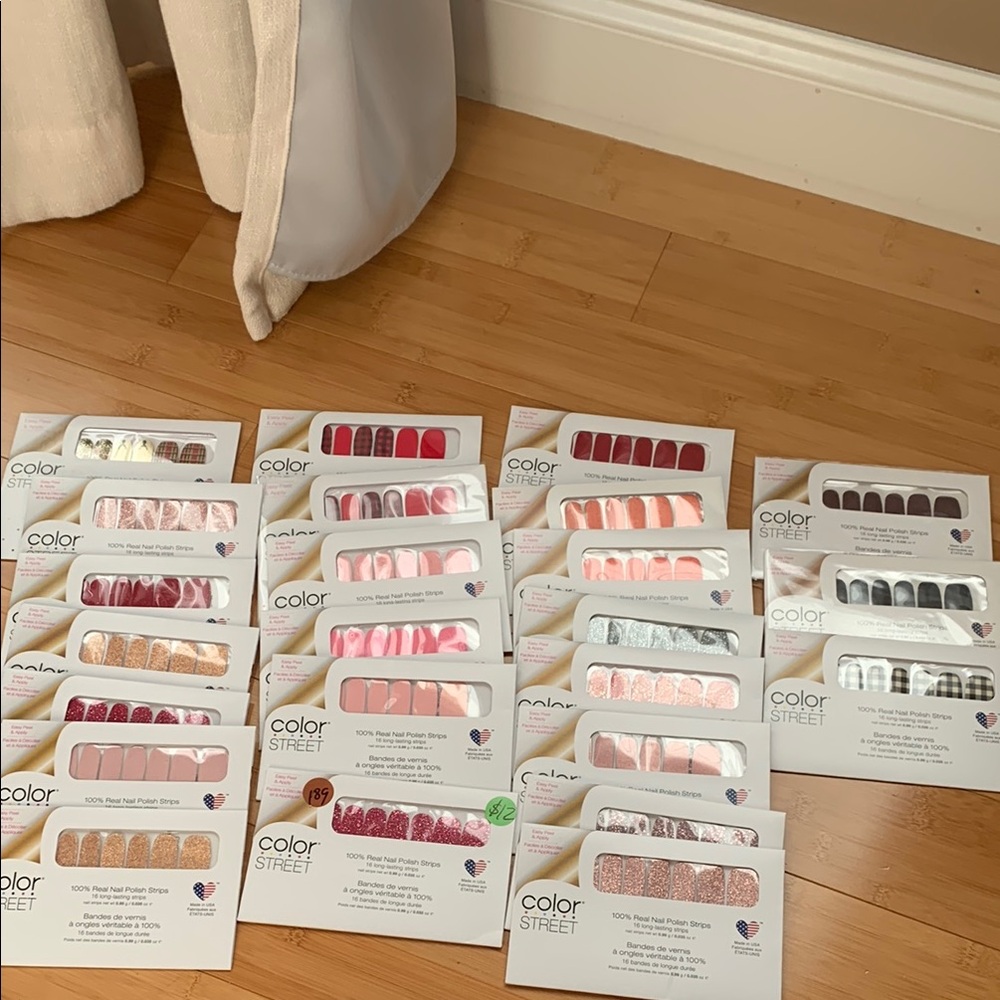Color Street Nail Strips - Red, Pink, and Glitter Collection